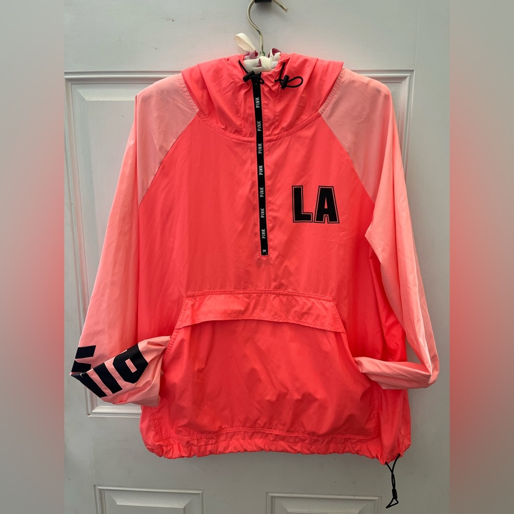 Victoria’s Secret PINK half zip rain coat. Women size medium.
